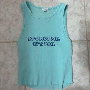 Garage Aqua Blue Crop Top size S